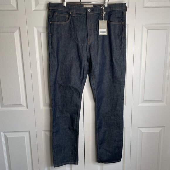 Everlane Slim Dark Wash Blue Cotton Blend Denim Jeans Men's Size 40x34 NWT - Picture 9 of 9